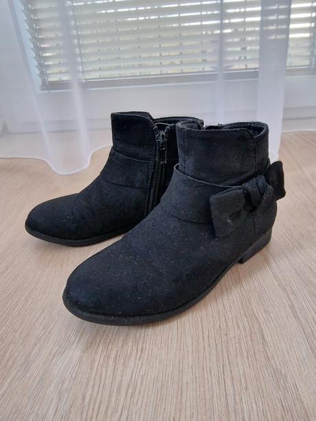 Prechodné čižmy / kozačky s mašľami, h&m,27