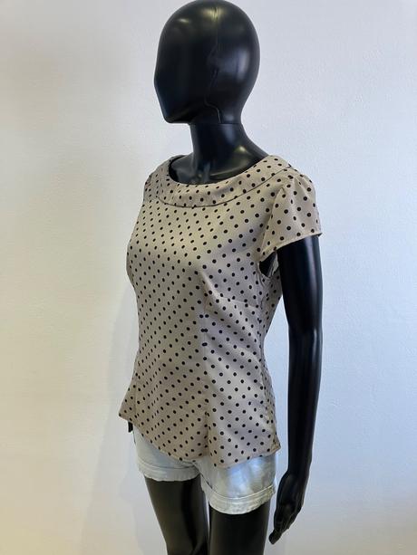Dámska blúzka s golierom bodkovaná h&m (38), h&m,m