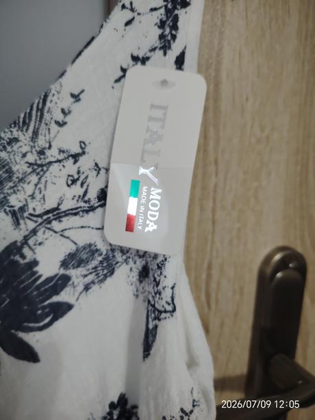 Nové letné mušelínové šaty s kvetinovým vzorom, l / m