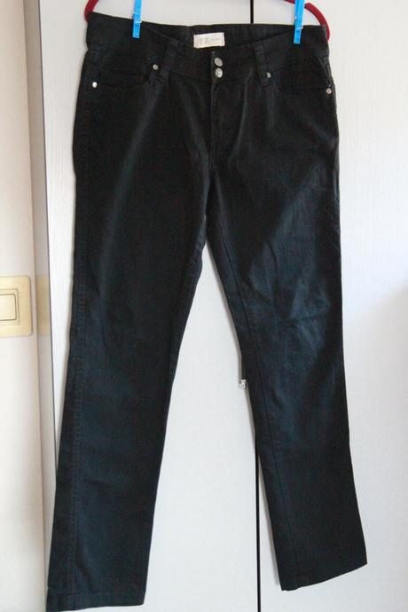 Dámske čierne slim rifle l, l