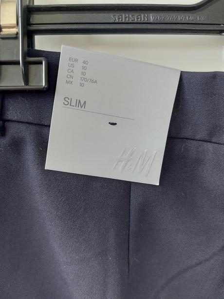 Kostýmové nohavice - slim, h&m,40