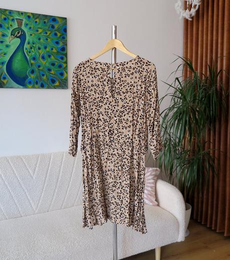 Štýlové leopardie šaty mbym, l