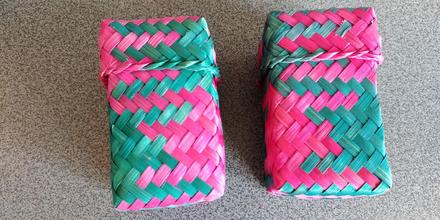 Slamena doza na caj 5x9x5cm,