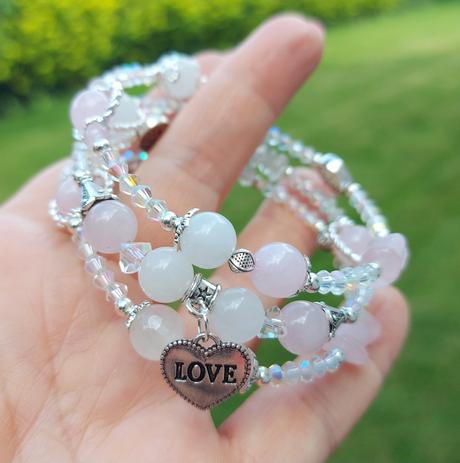 Náramok z minerálov pre rakov, býkov, váhy a ryby, 