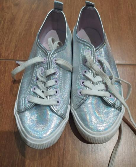Strieborné tenisky, h&m,35