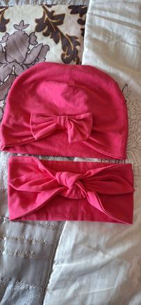 2x set, ciapka a čelenka., 48