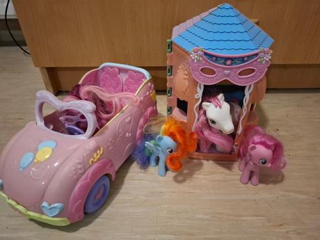 My little pony - domček, auto, poníci, 