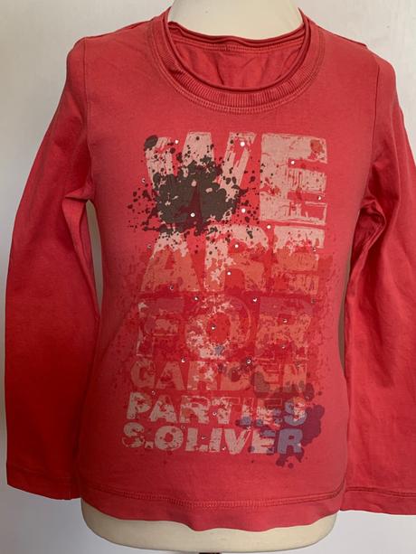 S.oliver ružové tričko s dlhým rukávom, s.oliver,128