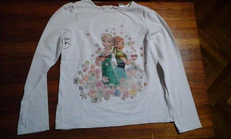 Dievčenské tričko, dlhý rukáv 134 - 140 , h&m,134