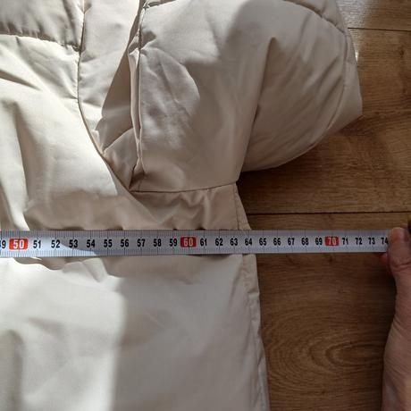 Zimná dlhá páperová bunda s kapucňou, c&a,44