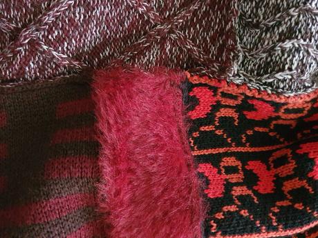 Desigual patchworkový sveter, desigual,m