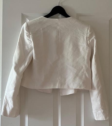 Biele ľanové elegantné sako, reserved, xs/34, reserved,xs