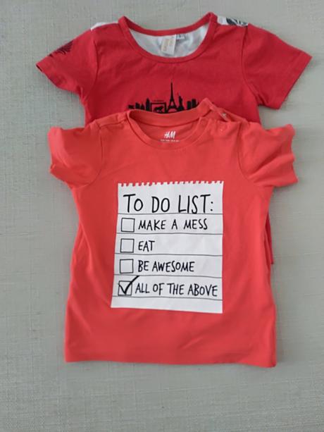 Tričká 2ks, h&m,74