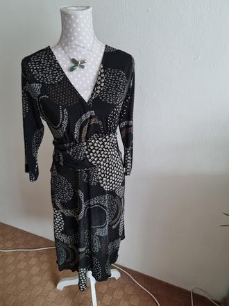 Čierno-hnedé elastické šaty wallis veľ. 40, wallis,40