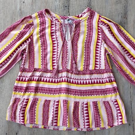 Vzorovaný rúžový top, 38