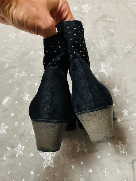 Čierne semišové čižmičky, graceland,39