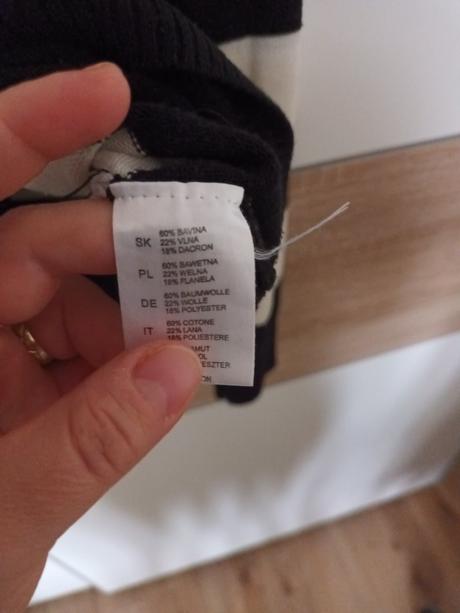 Sveter bielo čierny, xl