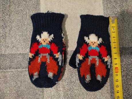 Pletene rukavice kovboj, nove, 68