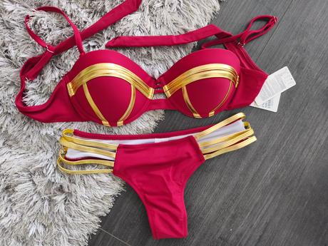Dvojdielne push up plavky s brazílkami, 38 / 42 / m / xl