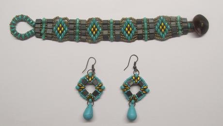 Náramok a náušnice - súprava, 