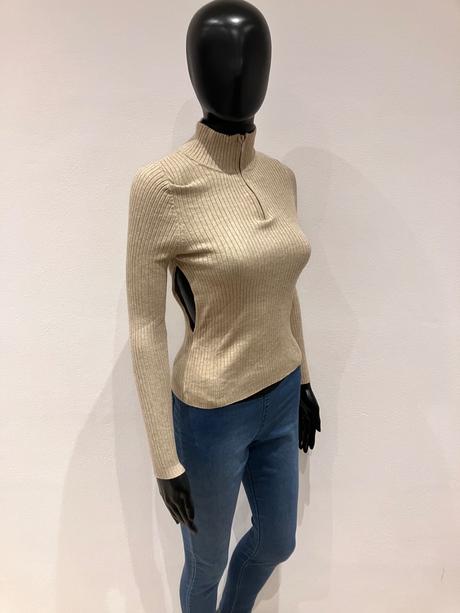 Dámsky rebrovaný rolák (s), mango,s