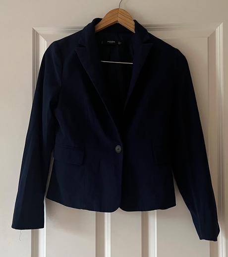 Tmavomodré elegantné sako, mango, xs/34, mango,xs