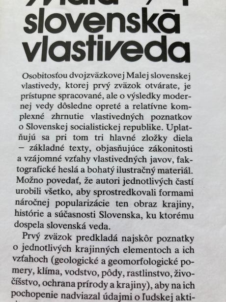 Malá slovenská vlastiveda 1.diel (1989), 