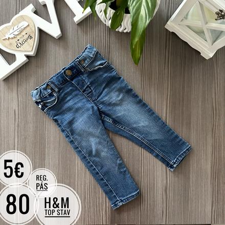 Džínsy, h&m,80