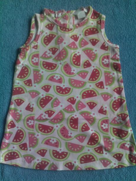 Veselé "melónové a banánové" šatičky, h&m,68