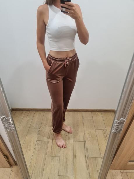 Zamatové tepláky, mohito,36