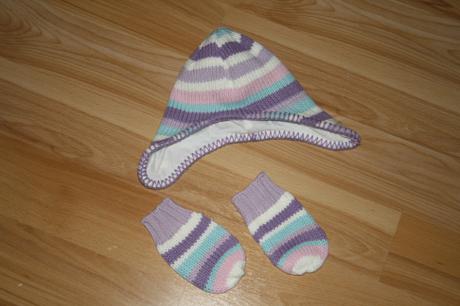 Teplá zimná ciapocka-rukavicky, 74