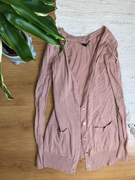 Bledoruzový kardigán/ dlhý svetrik, reserved,s