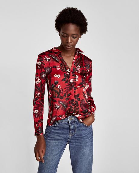 Zara vinova bluzka s kvetmi vel.s, zara,s