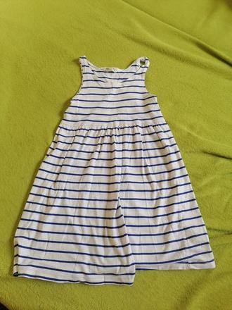 Bielo modré šaty, h&m,110