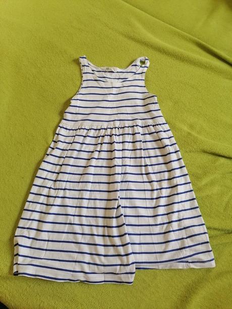 Bielo modré šaty, h&m,110