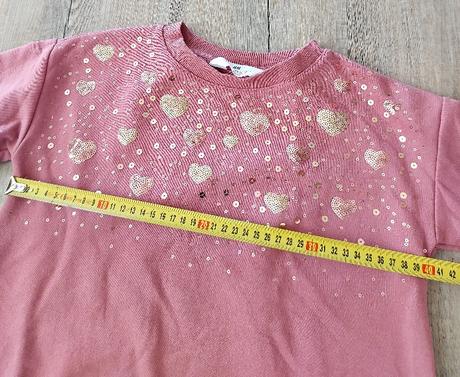 Mikinové šaty s flitrami, h&m,134