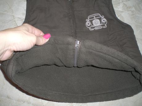 Hnedá teplučká vesta, 80