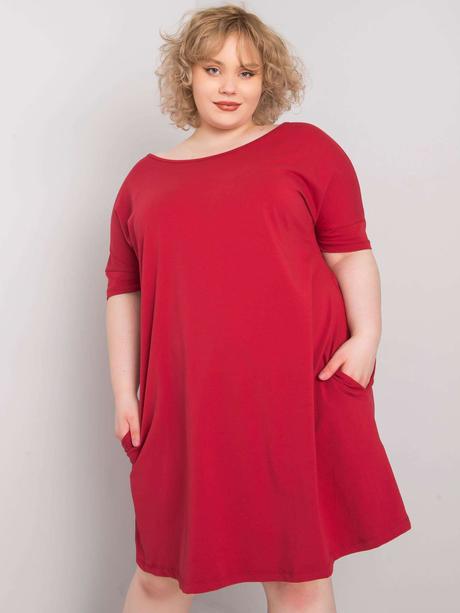 Dámske šaty bellami bordová, xl / xxl / xxxl