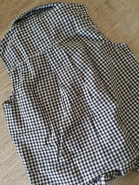 Kockovaná letná košeľa na uväzovanie veľ. 38, h&m,38