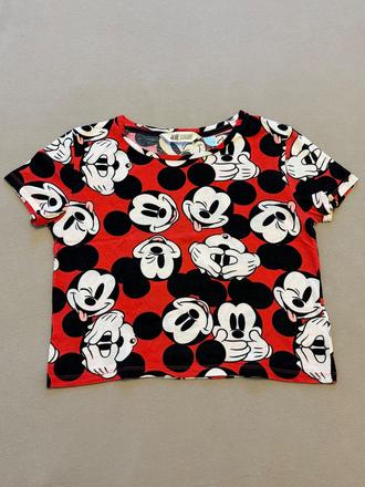 Crop top -mickey mouse, h&m,152