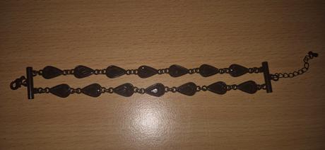 Čierny náramok - slzičky, 