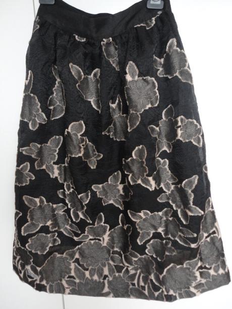 Dámska žakárová midi sukňa vel. xs, h&m,34