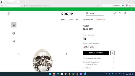 Prsteň lebka, cropp