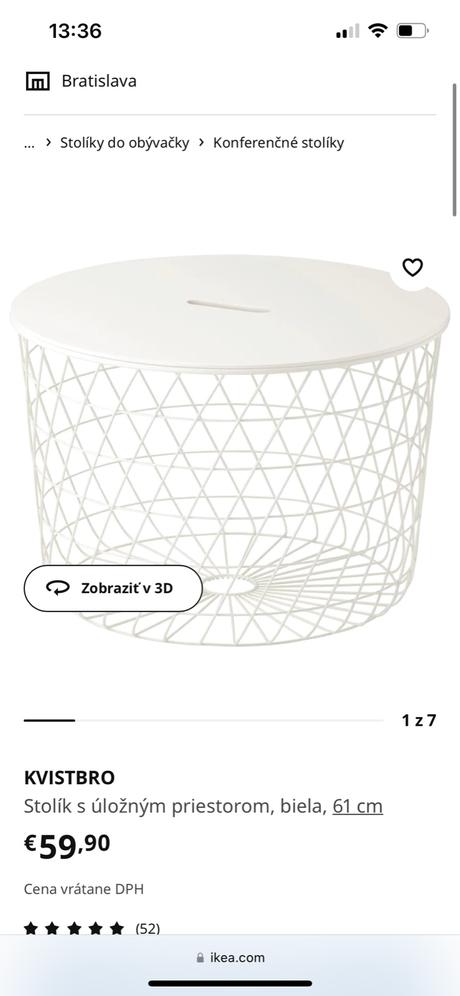 Konferenčný / odkladací stolík, 