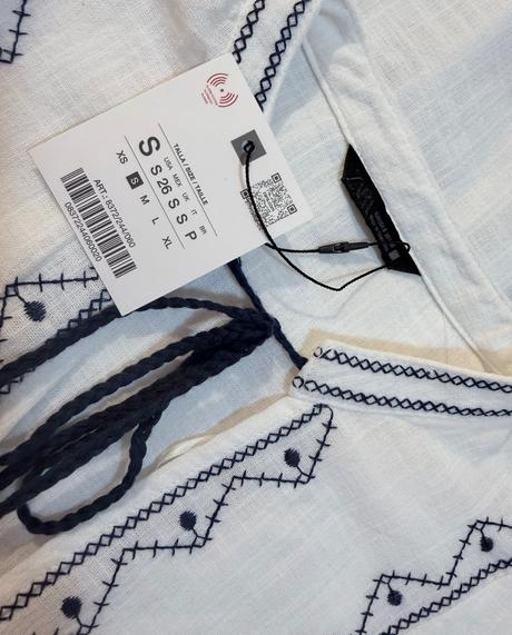 Luxusná vyšívaná blúzka - boho štýl, zara,s