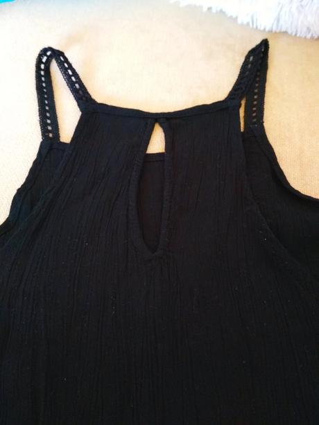 Vzdušný čierny top hollister, hollister,m