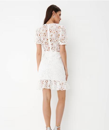 Biele nové čipkované šaty zn. mohito v.36, mohito,36