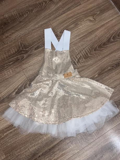 Traková sukňa glitter zlatá zuppa, 128