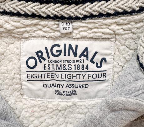 Marks and spencer zateplená mikina hoodie, marks & spencer,140