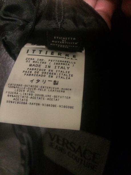 Kožený kabat m, versace,m